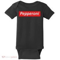 Funny Pizza Pepperoni & Not Supreme For Ns, Tweens Baby Bodysuit thumb 0
