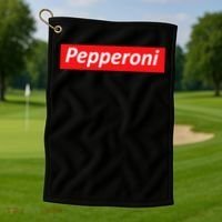 Funny Pizza Pepperoni & Not Supreme For Ns, Tweens Golf Towel thumb 1