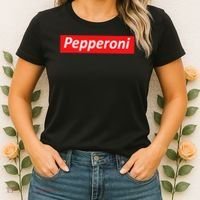 Funny Pizza Pepperoni & Not Supreme For Ns, Tweens Women's T-Shirt thumb 2