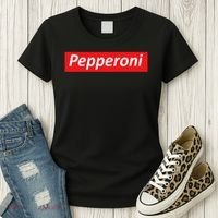 Funny Pizza Pepperoni & Not Supreme For Ns, Tweens Women's T-Shirt thumb 3
