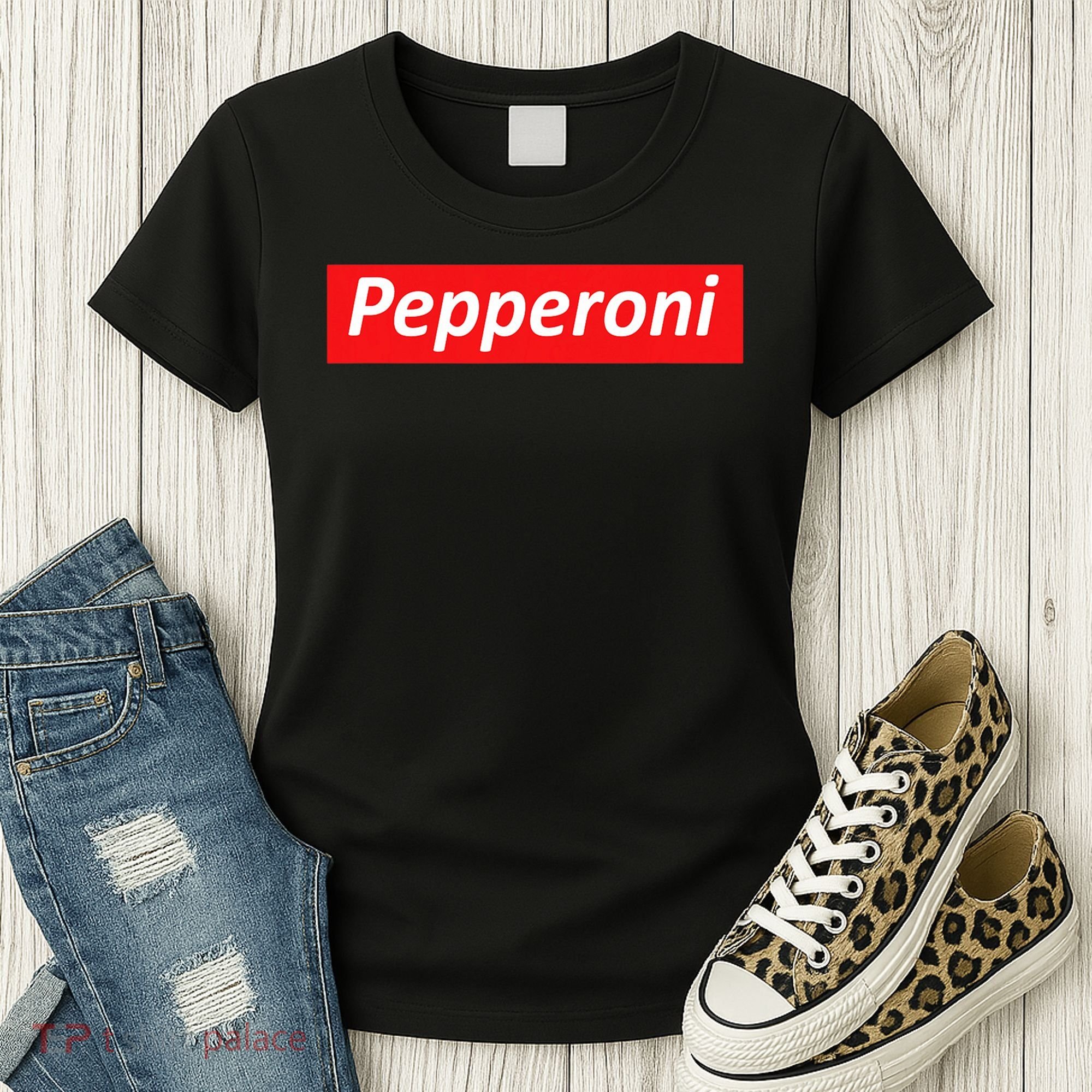 Funny Pizza Pepperoni & Not Supreme For Ns, Tweens Women's T-Shirt