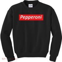 Funny Pizza Pepperoni & Not Supreme For Ns, Tweens Kids Sweatshirt thumb 0