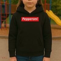 Funny Pizza Pepperoni & Not Supreme For Ns, Tweens Kids Hoodie thumb 3