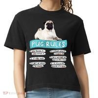 Funny Pug Pug Rules Pug Lover Pug Owner Comfort Colors Boxy T-Shirt thumb 0
