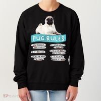 Funny Pug Pug Rules Pug Lover Pug Owner Women's Sweatshirt thumb 0