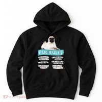 Funny Pug Pug Rules Pug Lover Pug Owner Hoodie thumb 0