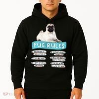 Funny Pug Pug Rules Pug Lover Pug Owner Hoodie thumb 2