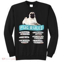 Funny Pug Pug Rules Pug Lover Pug Owner Sweatshirt thumb 0