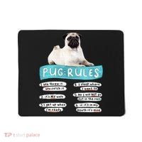 Funny Pug Pug Rules Pug Lover Pug Owner Mousepad thumb 0
