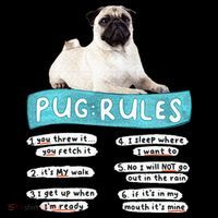 Funny Pug Pug Rules Pug Lover Pug Owner Mousepad thumb 1