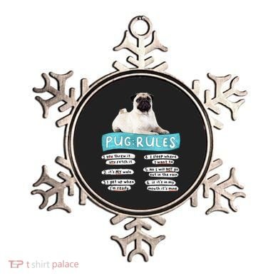 Funny Pug Pug Rules Pug Lover Pug Owner Ornament