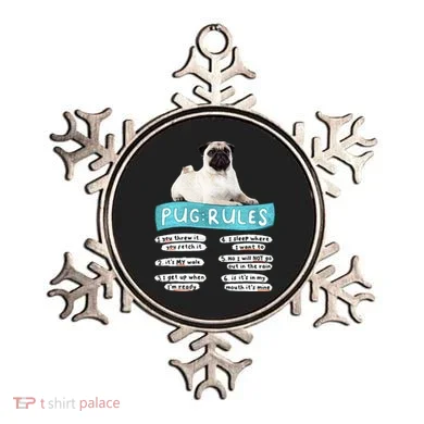 Funny Pug Pug Rules Pug Lover Pug Owner Ornament