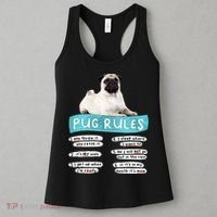 Funny Pug Pug Rules Pug Lover Pug Owner Women's Tank Top thumb 3