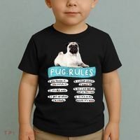 Funny Pug Pug Rules Pug Lover Pug Owner Toddler T-Shirt thumb 2