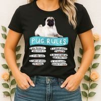 Funny Pug Pug Rules Pug Lover Pug Owner Women's T-Shirt thumb 2