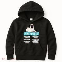 Funny Pug Pug Rules Pug Lover Pug Owner Kids Hoodie thumb 0