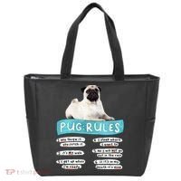 Funny Pug Pug Rules Pug Lover Pug Owner Tote Bag thumb 0