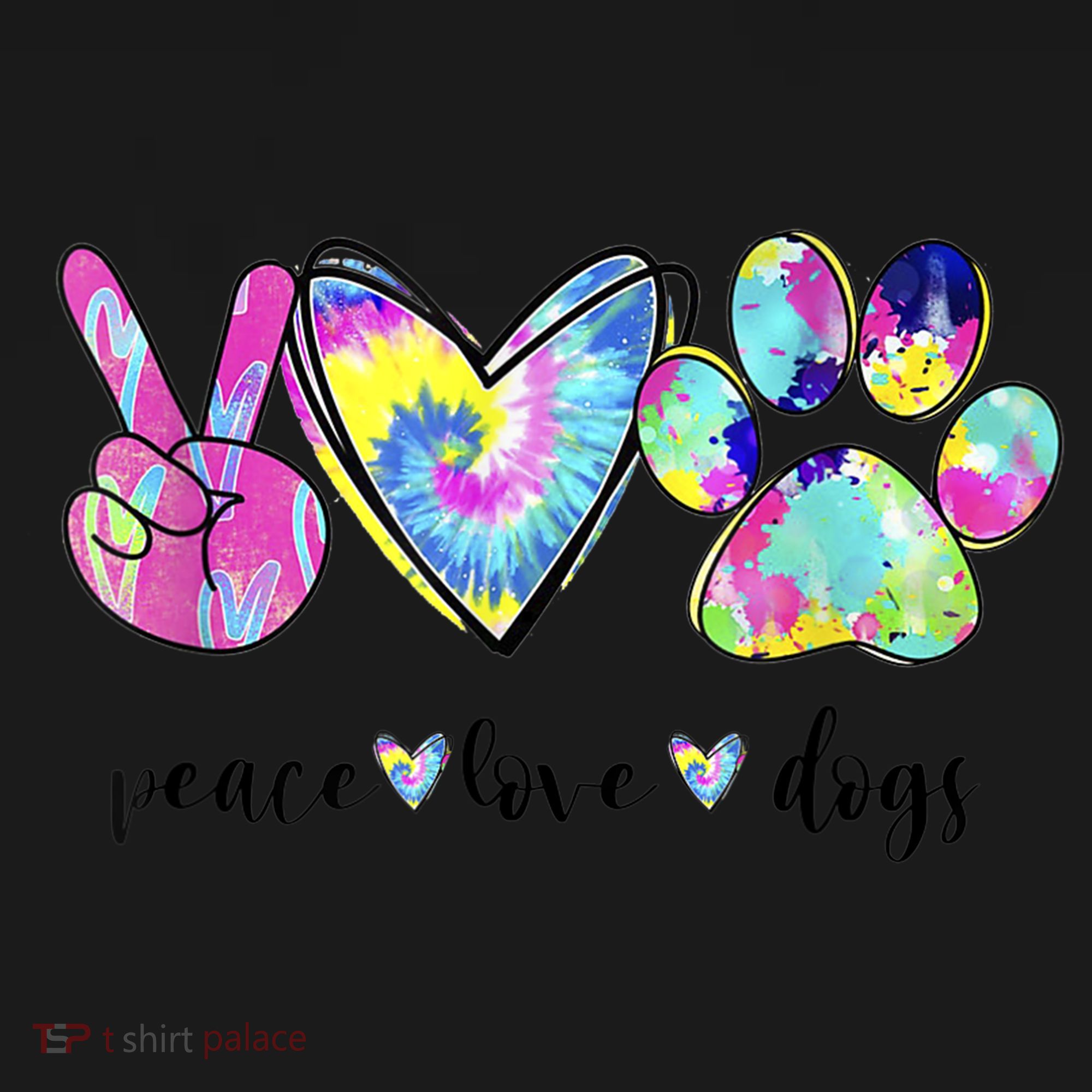 Funny Puppy Paw Dog Gift Peace Love Dogs Lover Gift Ornament