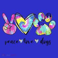 Funny Puppy Paw Dog Gift Peace Love Dogs Lover Gift Coaster thumb 2