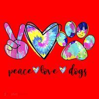 Funny Puppy Paw Dog Gift Peace Love Dogs Lover Gift Santa Hat thumb 1