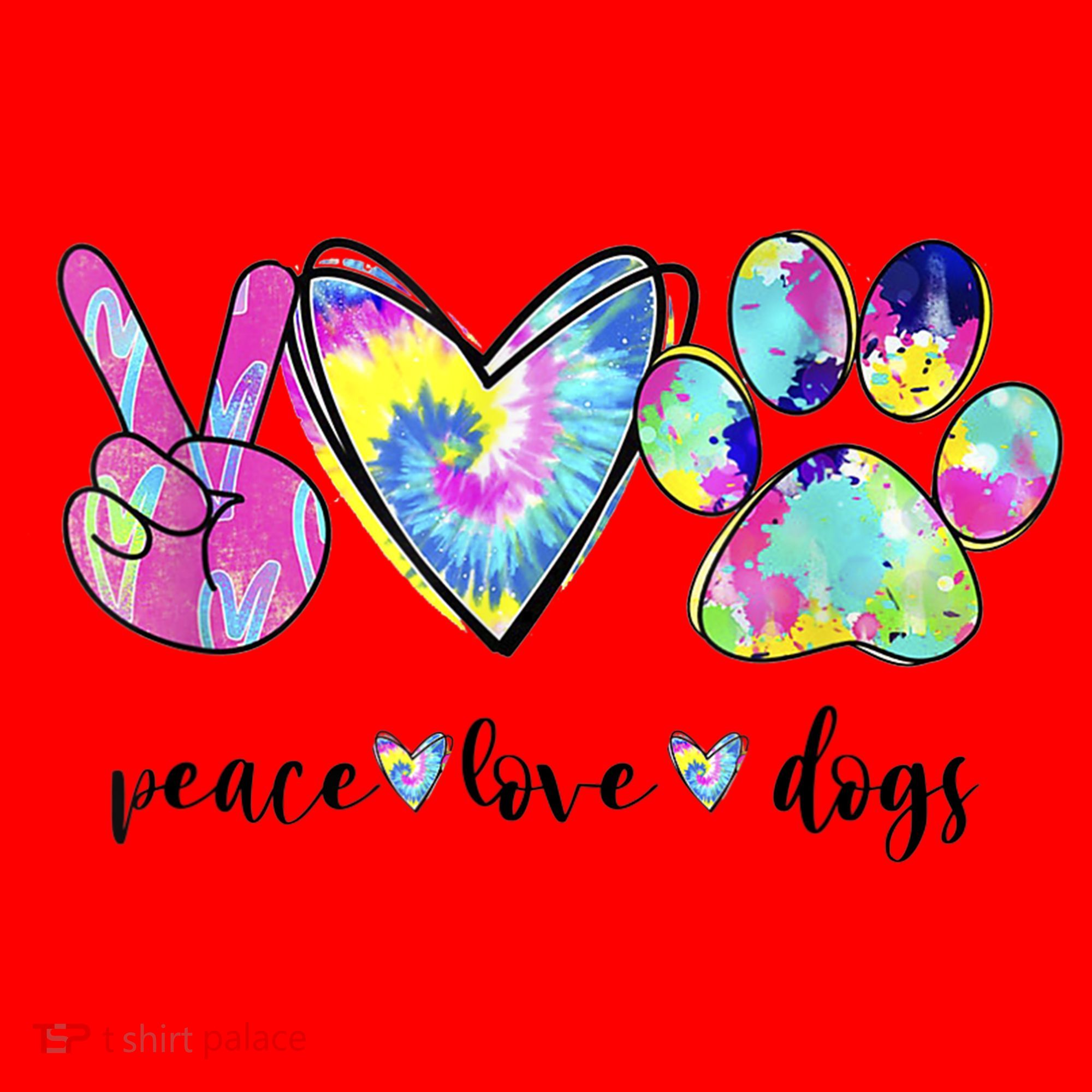 Funny Puppy Paw Dog Gift Peace Love Dogs Lover Gift Santa Hat