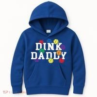 Funny Pickleball Pun For Pickleball Players Dink Daddy Gift Kids Hoodie thumb 0