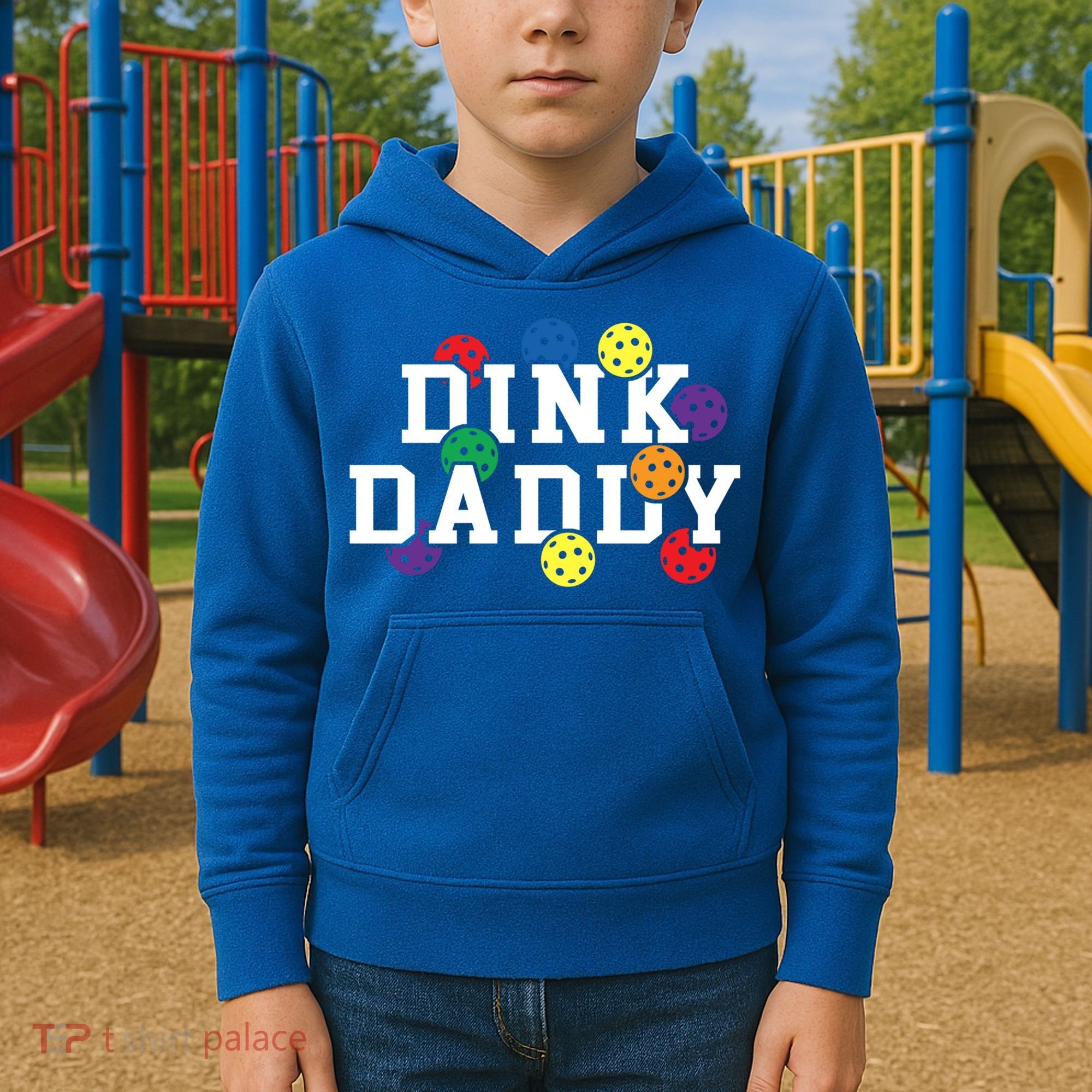 Funny Pickleball Pun For Pickleball Players Dink Daddy Gift Kids Hoodie