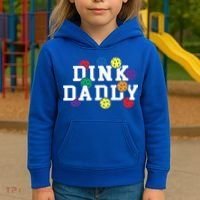 Funny Pickleball Pun For Pickleball Players Dink Daddy Gift Kids Hoodie thumb 3