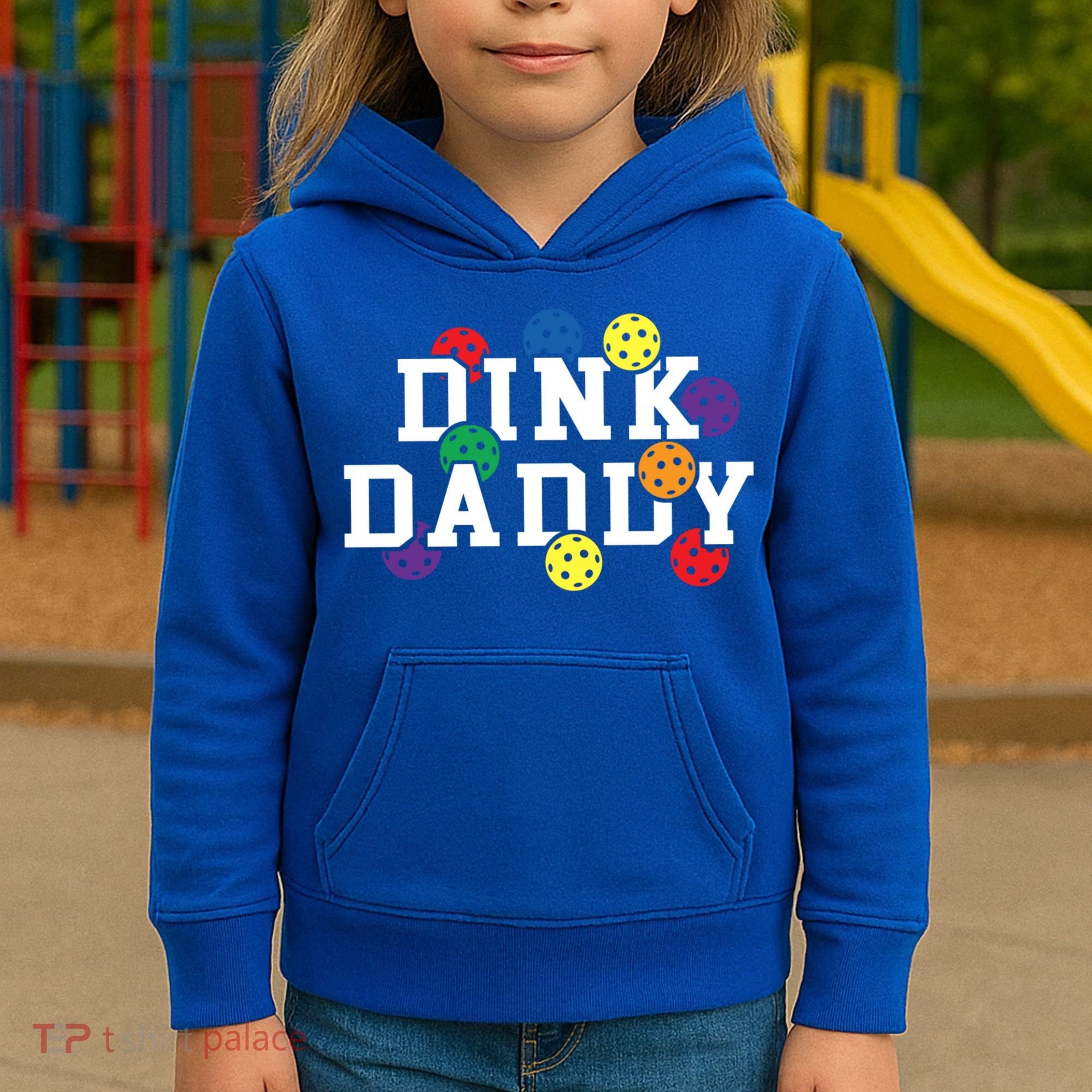 Funny Pickleball Pun For Pickleball Players Dink Daddy Gift Kids Hoodie
