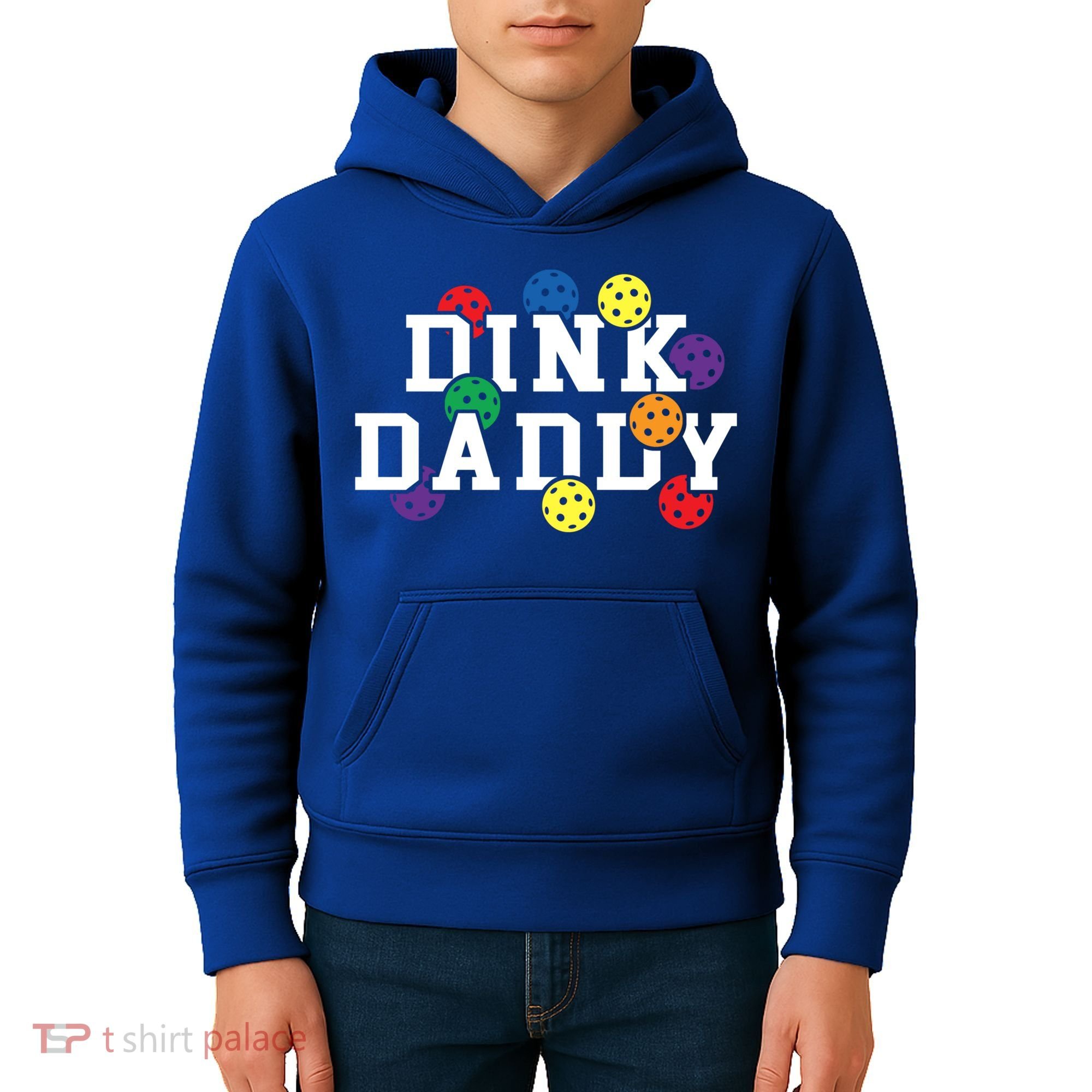 Funny Pickleball Pun For Pickleball Players Dink Daddy Gift Kids Hoodie