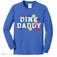 Funny Pickleball Pun For Pickleball Players Dink Daddy Gift Kids Long Sleeve Shirt thumb 0