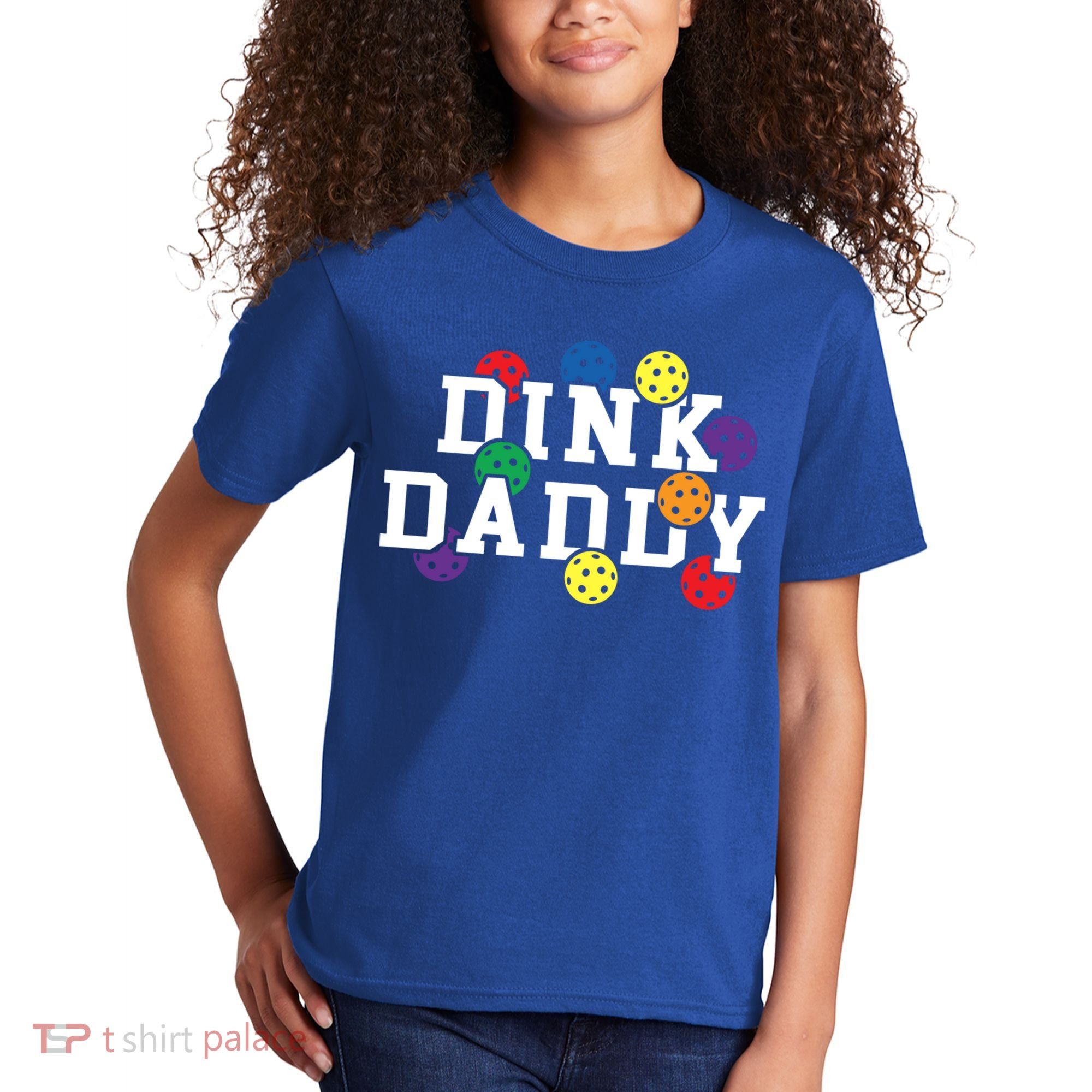 Funny Pickleball Pun For Pickleball Players Dink Daddy Gift Kids T-Shirt