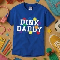 Funny Pickleball Pun For Pickleball Players Dink Daddy Gift Kids T-Shirt thumb 3