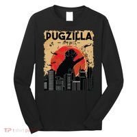 Funny Pug Pugzilla Funny Dog Pug Long Sleeve Shirt thumb 0