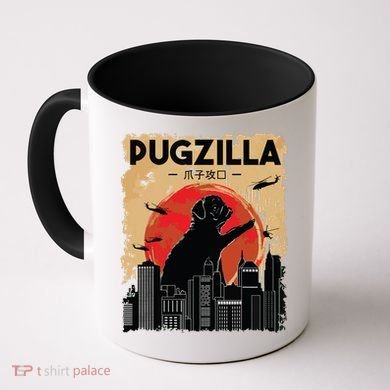 Funny Pug Pugzilla Funny Dog Pug Coffee Mug