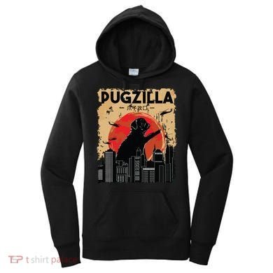 Funny Pug Pugzilla Funny Dog Pug Women's Hoodie