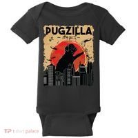 Funny Pug Pugzilla Funny Dog Pug Baby Bodysuit thumb 0