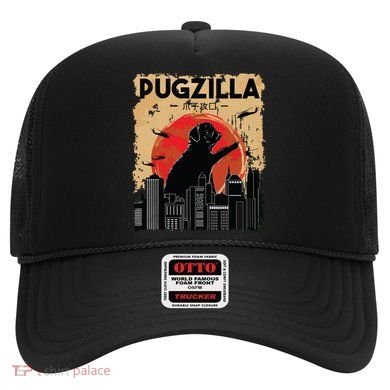 Funny Pug Pugzilla Funny Dog Pug Hat