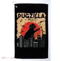 Funny Pug Pugzilla Funny Dog Pug Golf Towel thumb 0