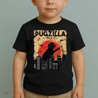 Funny Pug Pugzilla Funny Dog Pug Toddler T-Shirt thumb 2