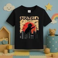 Funny Pug Pugzilla Funny Dog Pug Toddler T-Shirt thumb 3