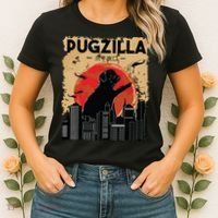 Funny Pug Pugzilla Funny Dog Pug Women's T-Shirt thumb 2