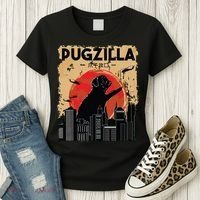 Funny Pug Pugzilla Funny Dog Pug Women's T-Shirt thumb 3