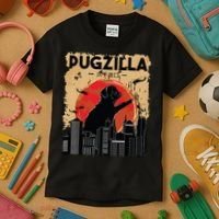 Funny Pug Pugzilla Funny Dog Pug Kids T-Shirt thumb 3