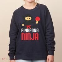 Funny Ping Pong Ninja Shirts Table Tennis Women's Sweatshirt thumb 0