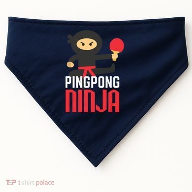 Funny Ping Pong Ninja Shirts Table Tennis USA-Made Doggie Bandana