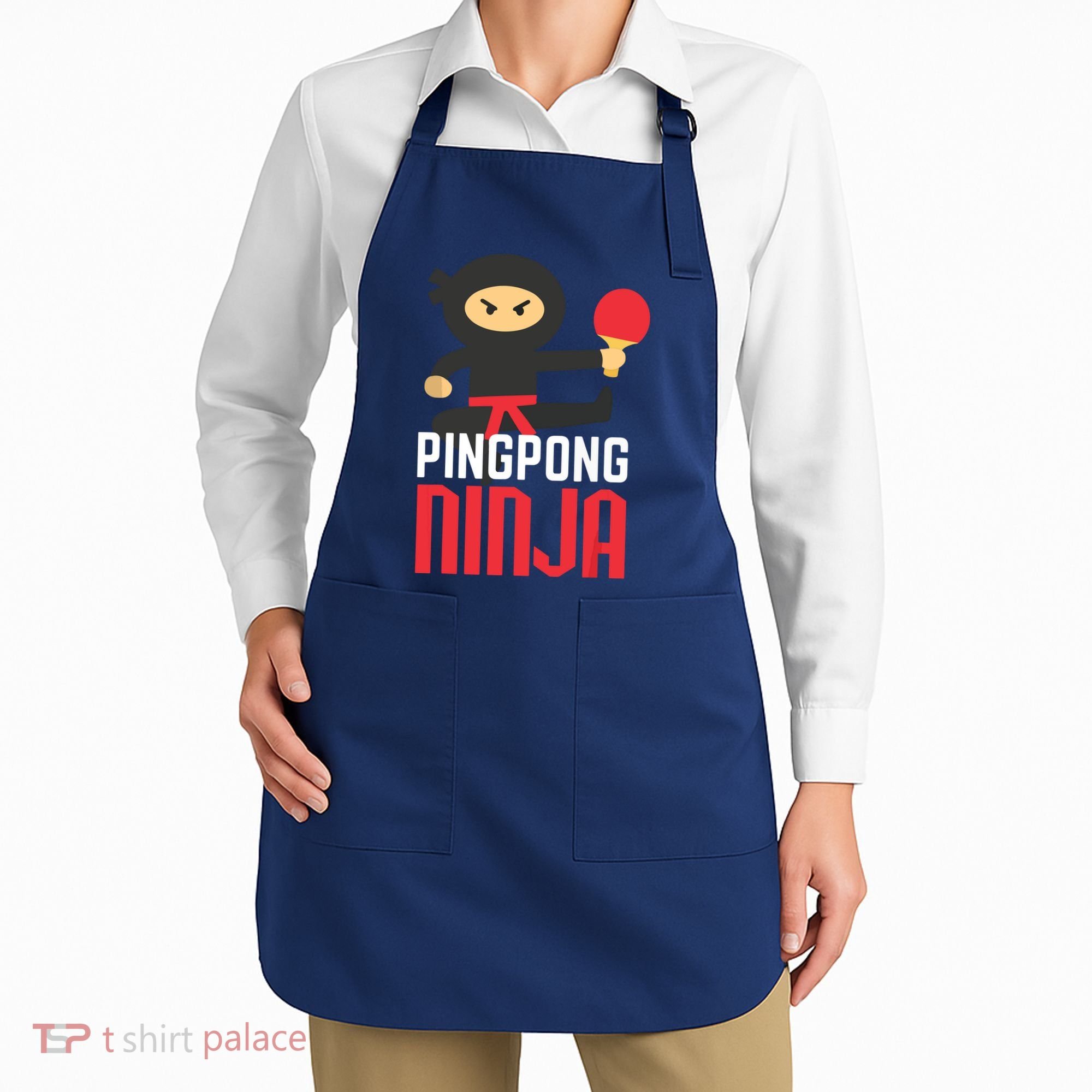 Funny Ping Pong Ninja Shirts Table Tennis Apron