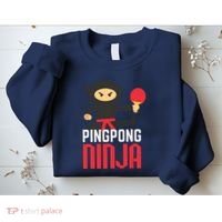 Funny Ping Pong Ninja Shirts Table Tennis Sweatshirt thumb 2