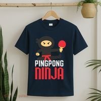 Funny Ping Pong Ninja Shirts Table Tennis T-Shirt thumb 2