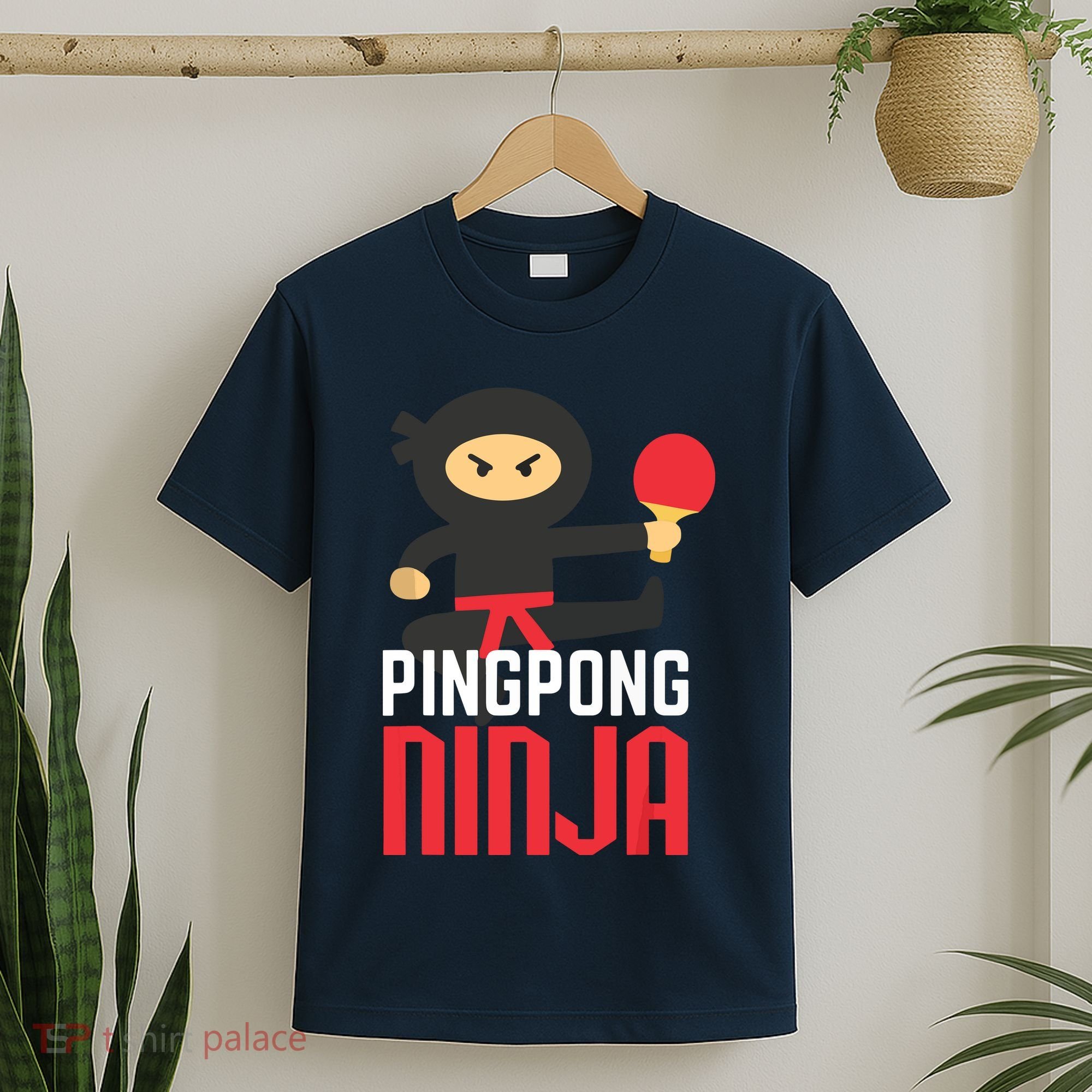 Funny Ping Pong Ninja Shirts Table Tennis T-Shirt